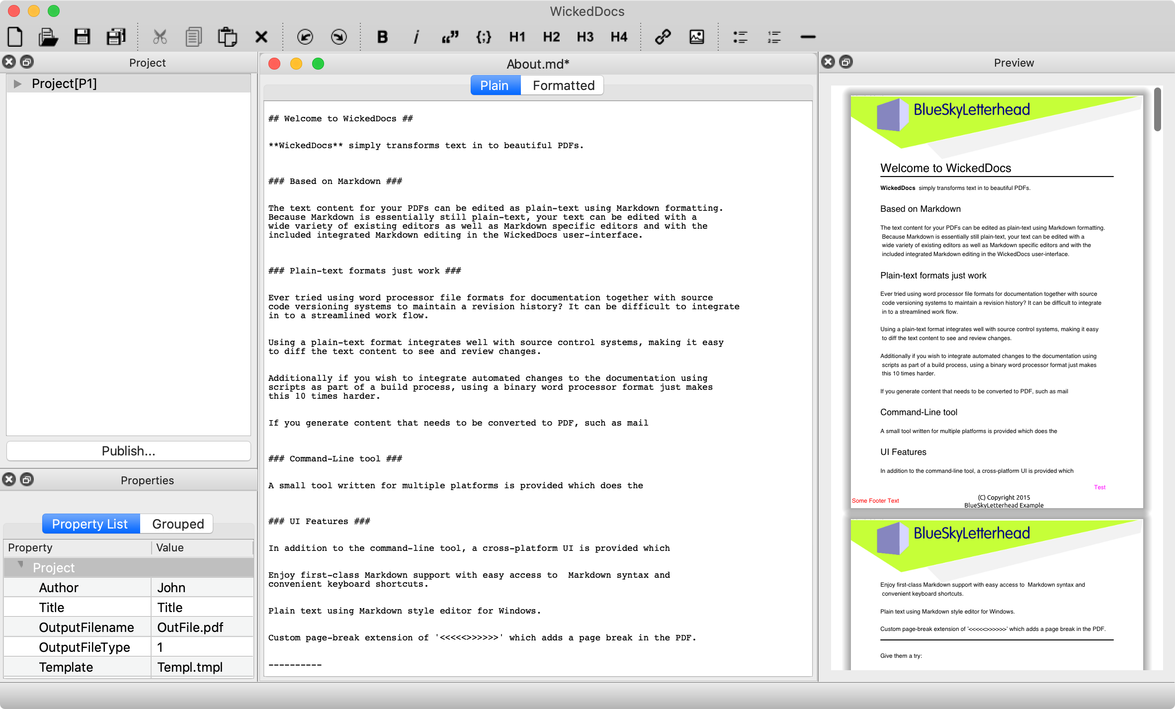 WickedDocs GUI image